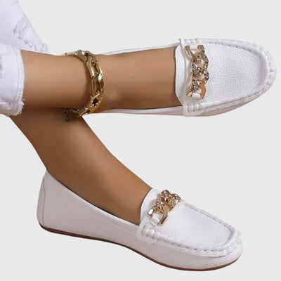 Gisela | Klassiske loafers med guldkæde