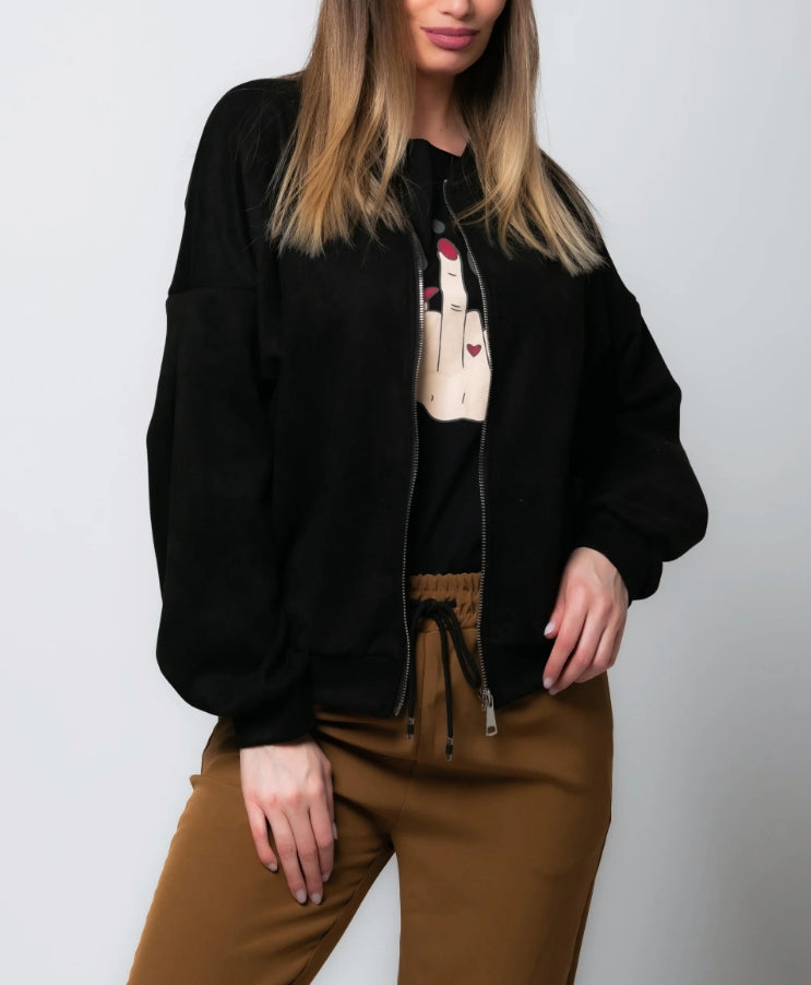 Luciana | Suede Bomberjakke