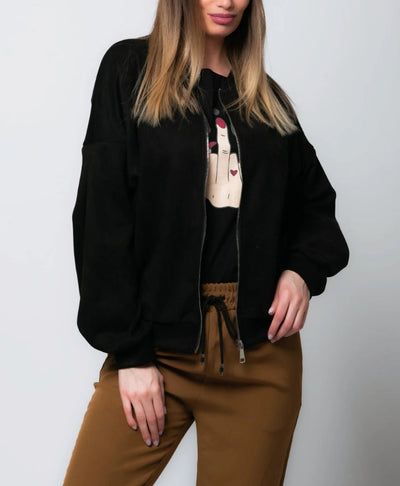 Luciana | Suede Bomberjakke