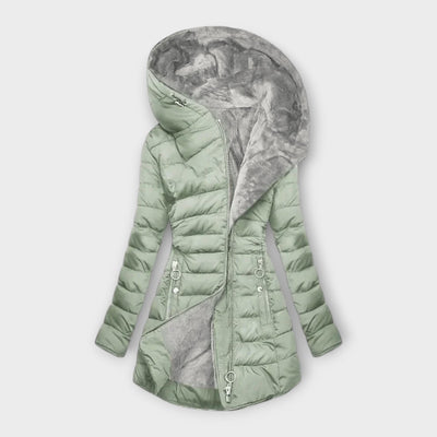 Deborah | Asymmetrisk Hætte Puffer Frakke