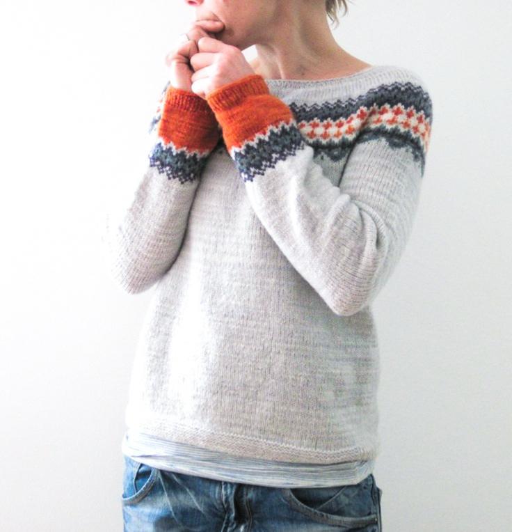 Charlotte | Nordisk sweater med mønsterdetaljer
