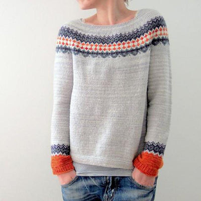 Charlotte | Nordisk sweater med mønsterdetaljer