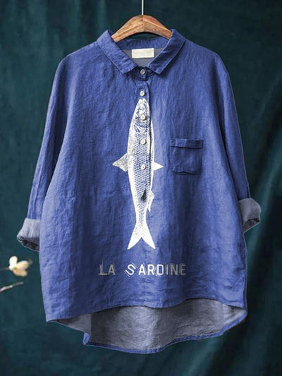 Lily | Sardine Grafik Skjorte