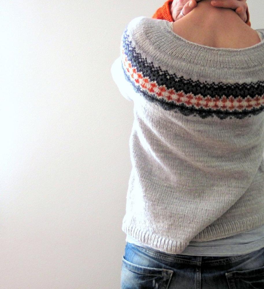 Charlotte | Nordisk sweater med mønsterdetaljer