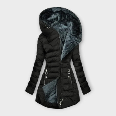 Deborah | Asymmetrisk Hætte Puffer Frakke