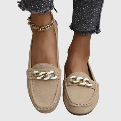 Gisela | Klassiske loafers med guldkæde