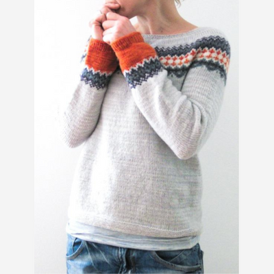 Charlotte | Nordisk sweater med mønsterdetaljer