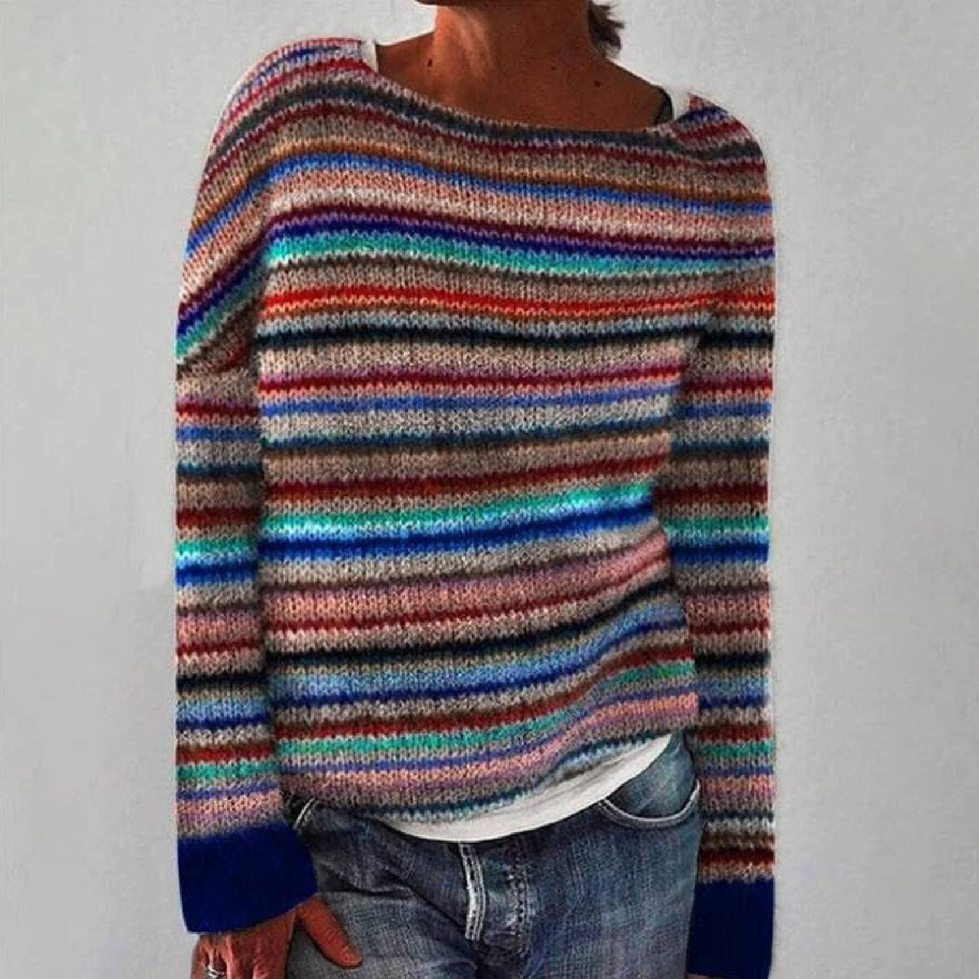 Thirza | Stribet multifarvet sweater