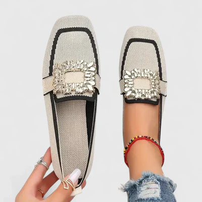 Carina | Loafers med glitrende spænde