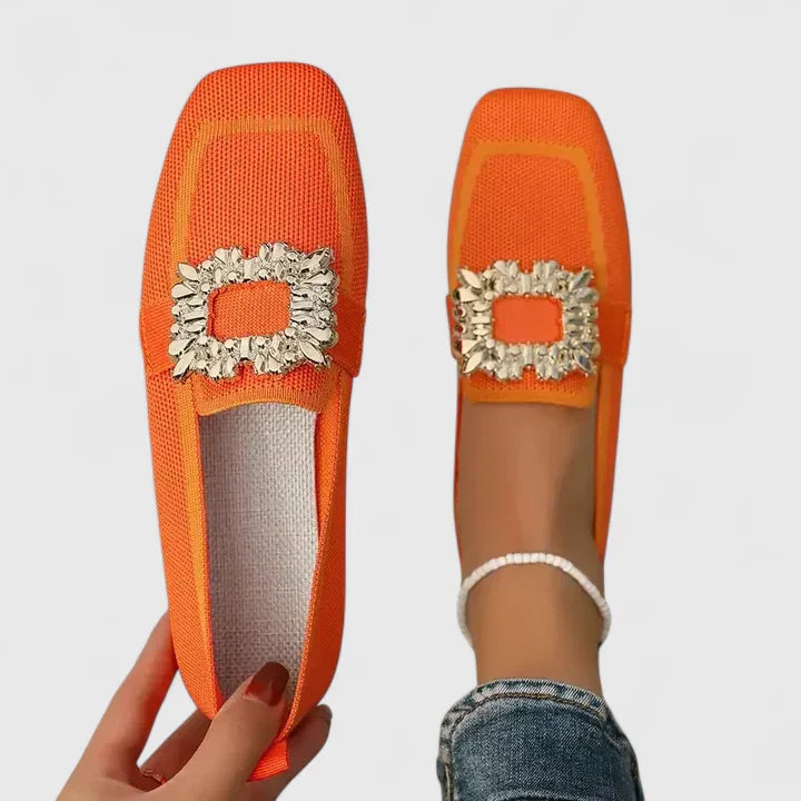 Carina | Loafers med glitrende spænde