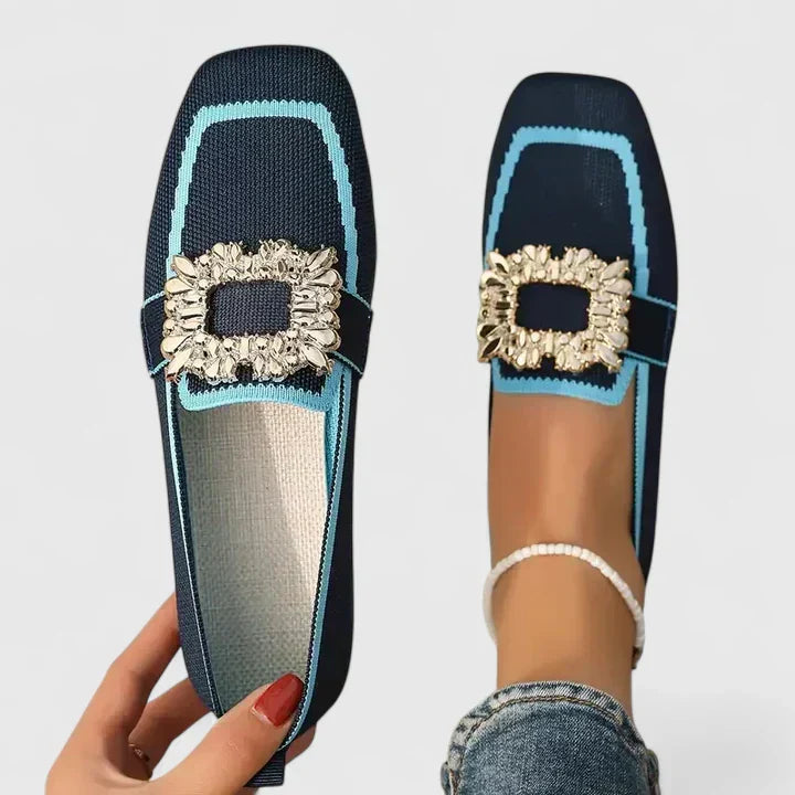 Carina | Loafers med glitrende spænde