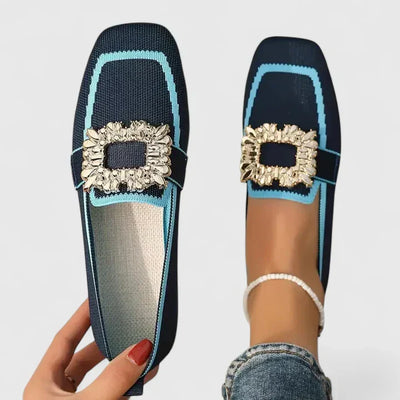 Carina | Loafers med glitrende spænde
