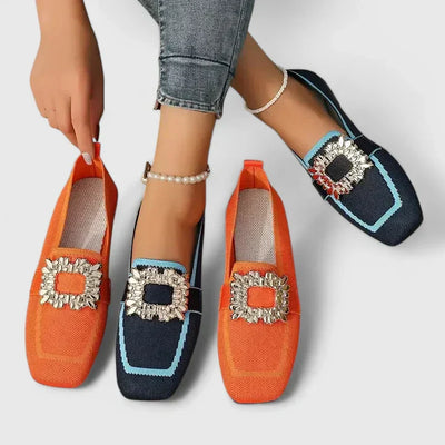 Carina | Loafers med glitrende spænde