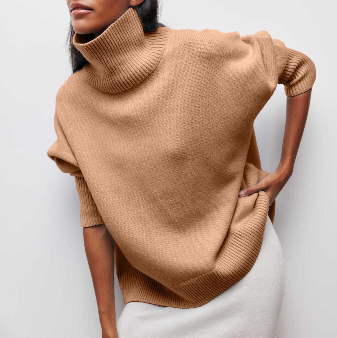Clea | Rullekravesweater 