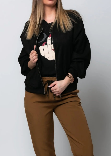 Luciana | Suede Bomberjakke
