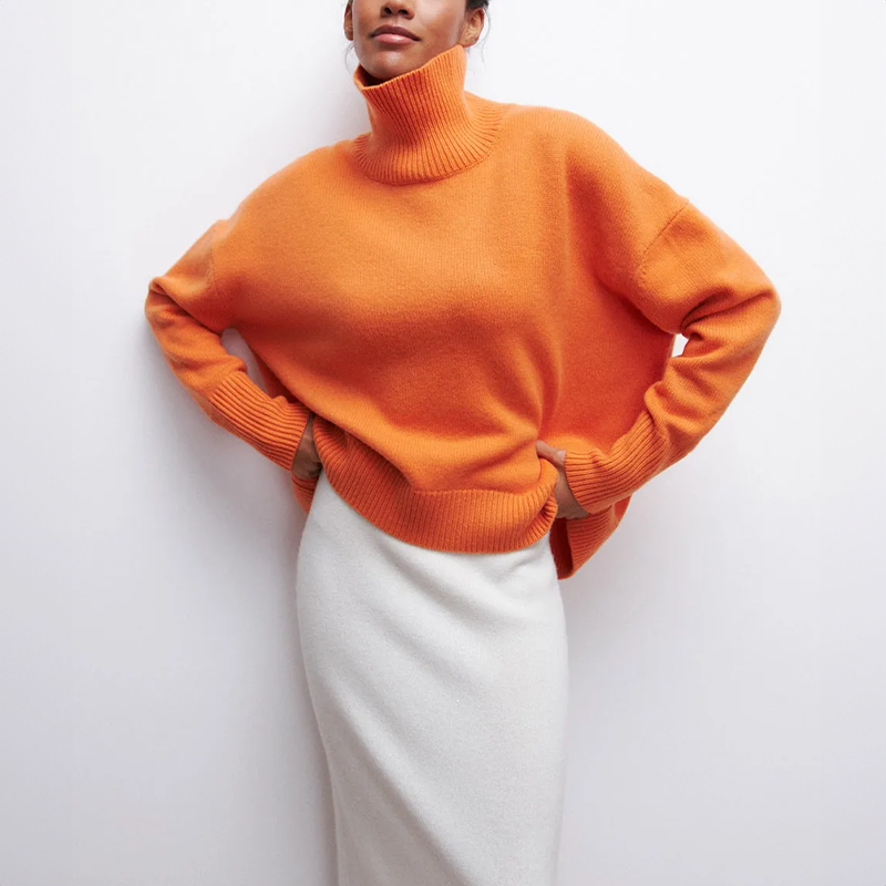 Clea | Rullekravesweater 