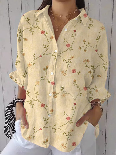 Liva | Blå Have Broderi Skjorte