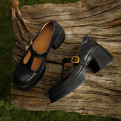 Sanne | Platform Mary Jane sko