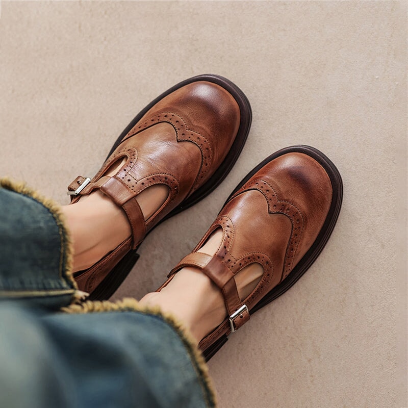 Ellinor | Brogue Mary Jane sko