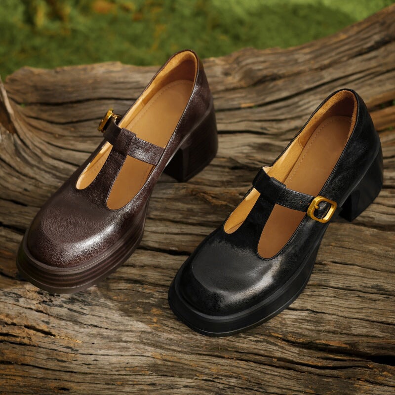 Sanne | Platform Mary Jane sko