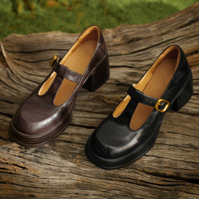 Sanne | Platform Mary Jane sko