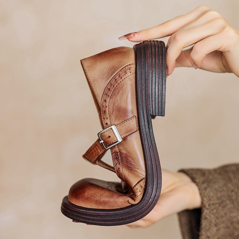 Ellinor | Brogue Mary Jane sko