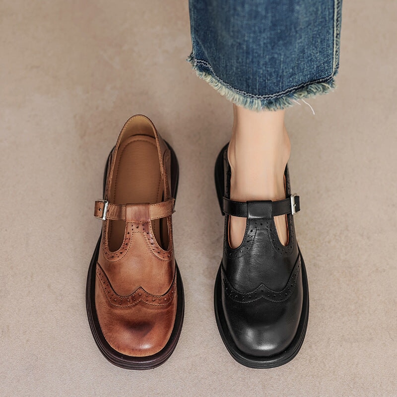 Ellinor | Brogue Mary Jane sko